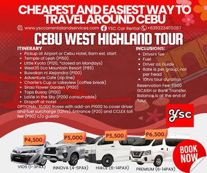 VAN RENTAL - CEBU WEST HIGHLAND TOUR
