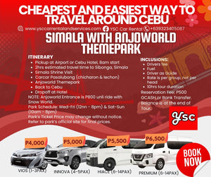 VAN RENTAL - SIMALA WITH ANJOWORLD