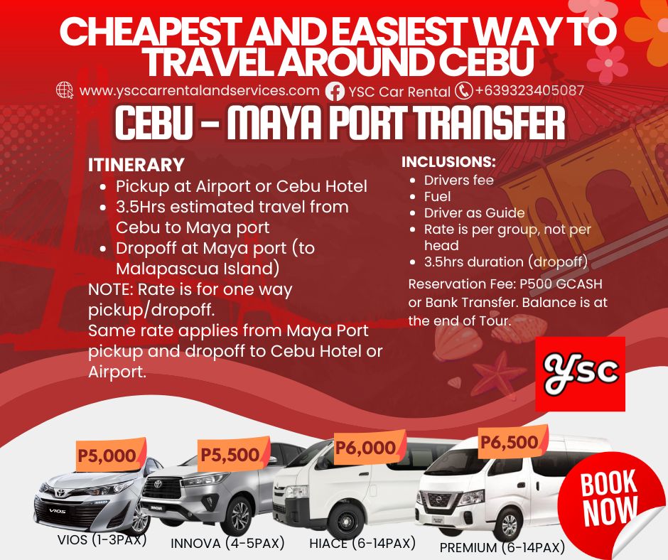 VAN RENTAL - CEBU TO MAYA PORT TRANSFER