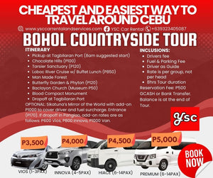 VAN RENTAL - BOHOL COUNTRYSIDE TOUR