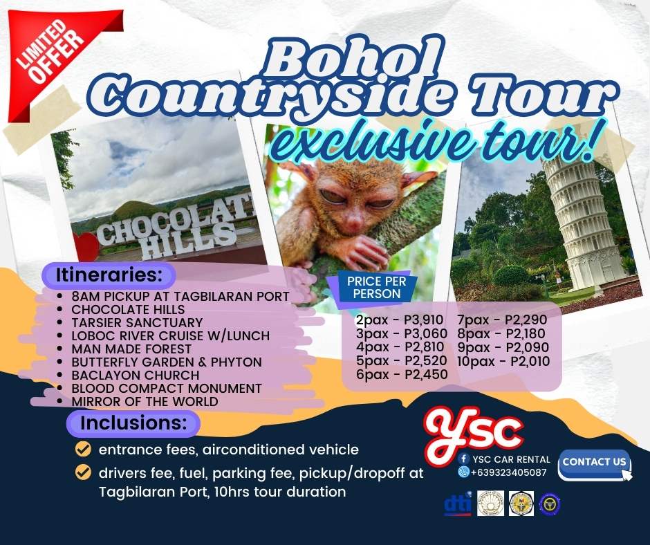 DAYTOUR: BOHOL COUNTRYSIDE TOUR
