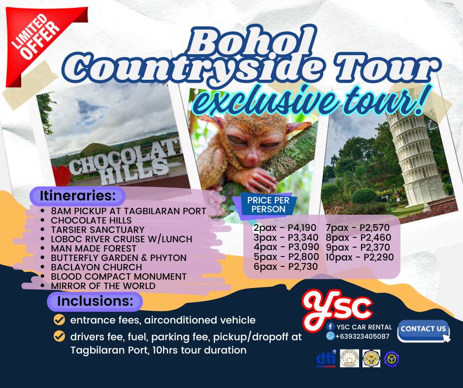 DAYTOUR: BOHOL COUNTRYSIDE TOUR