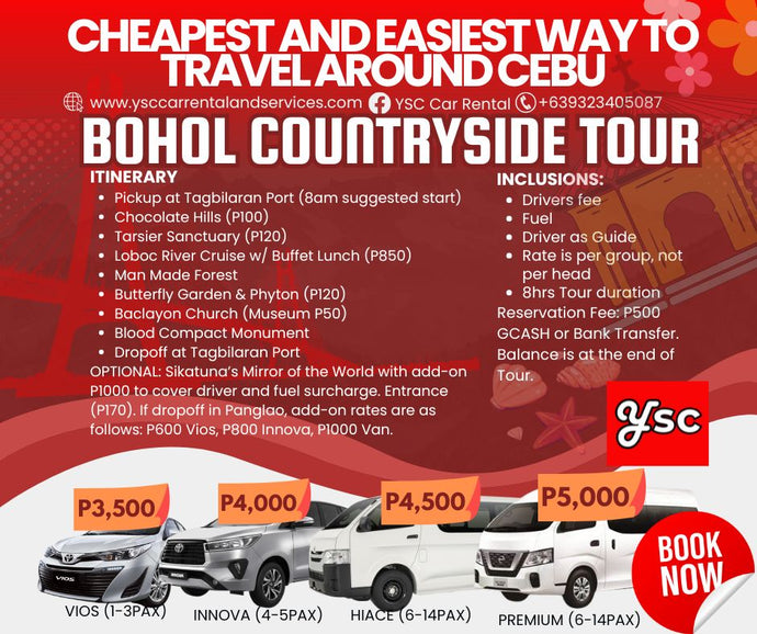VAN RENTAL - BOHOL COUNTRYSIDE TOUR