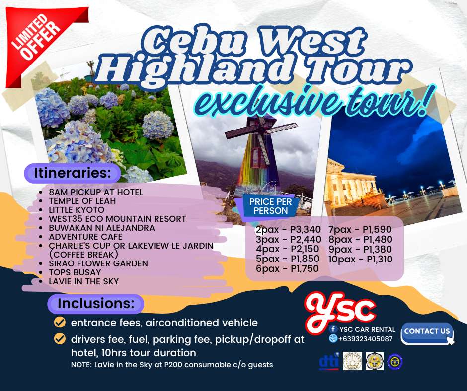 DAYTOUR: CEBU WEST HIGHLAND TOUR