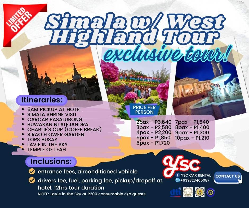 DAYTOUR: SIMALA SHRINE VISIT + WEST HIGHLAND TOUR