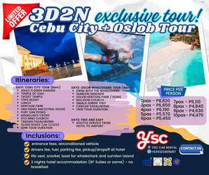 3D2N: CEBU CITY TOUR + OSLOB DAYTOUR