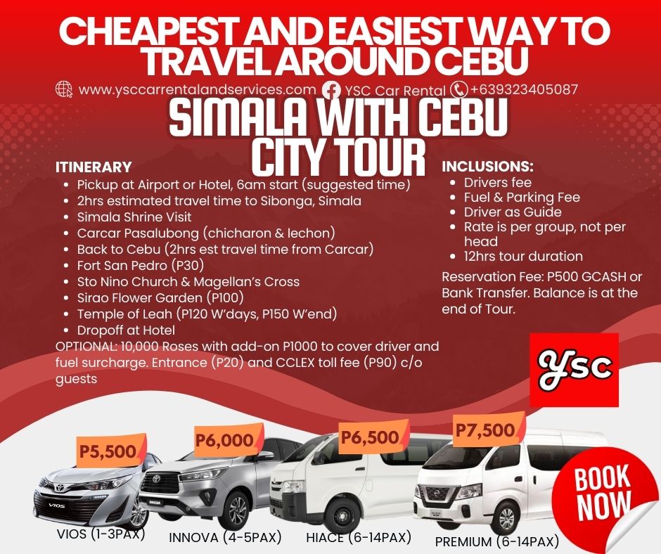 VAN RENTAL - SIMALA with CEBU CITY TOUR